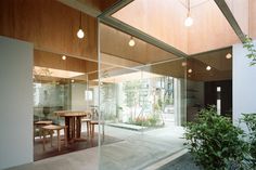 Table Hat / Hiroyuki Shinozaki Architects #ceilings #courtyards #interiors #wood #architecture