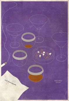 Mad Men Meals « These Old Colors #don #design #draper #men #art #whitesell #minimalist #mad #ben