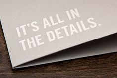 It´s all in the details #print #identity #book #brochure