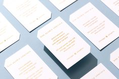 Knoed Creative / business cards for interior design studio / die cut corners and gold foil stamp #printdesign #businesscard #foilstamp