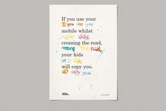This is Real Art | Projects | Dept. for Transport | Road Safety #advertising #color #water #typography