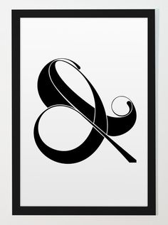 'Playful Ampersand 2' Print by Moshik Nadav #lettering #design #glyph #ampersand #moshik #nadav #typography