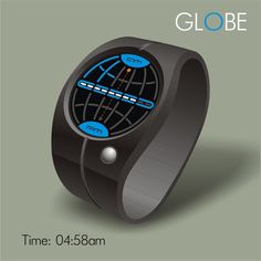 Globe Watch #tech #amazing #modern #innovation #design #futuristic #gadget #ideas #craft #illustration #industrial #concept #art #cool