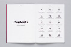 PortfolioBook #of #toc #spread #contents #layout #table