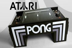 The Atari Pong coffee table, pays tribute to the classic game in the form of a multi- functional coffee table. Created by Gerardo Orioli and