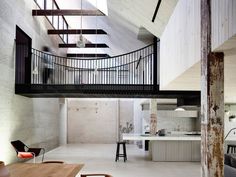 Old Industrial Warehouse Converted into a Two-Story Family Home