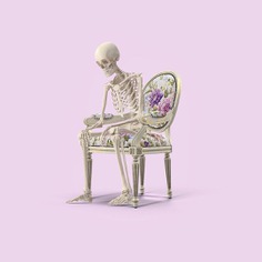 Sitting is the new smoking #colourful #colorful #color #colour #digitalart #art #photoshop #mashup #collage #skeleton #chair #smoking #sitting #floral