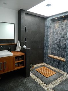 Balinese modern bathroom _ Gerson Residence
