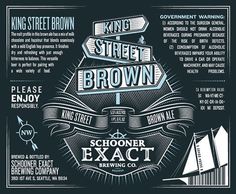 Schooner Exact Brewing Co. Brown Ale Label #packaging #beer #label #bottle