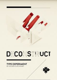 TYPE / DECONSTRUCT on the Behance Network #red #experiment #typography