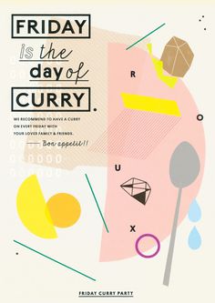 FRIDAY is the day of CURRY : Poster Design