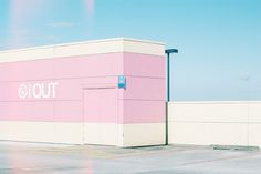 ice cream, car park, parking lot, pink, blue, pastel, landscape, way out, landscape #pink #cream #way #out #park #landscape #lot #parking #blue #ice #car #pastel