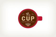 the cup - coffee #red #beige #retro #brown #coffee #logo #cup