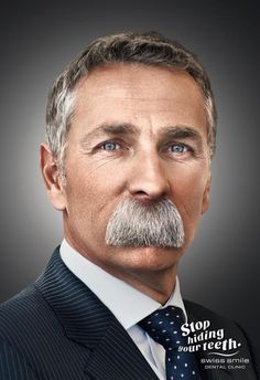 Swiss Smile Dental Clinic: Grey #teeth #tooth #clinic #publicity #mustache #dental #hair #advertising #ad