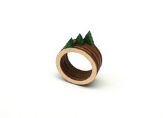 A Tiny Landscape on Your Finger: Birch Rings by Clive Roddy Photo #wood #miniature #ring #landscape
