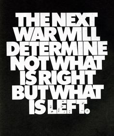Herb Lubalin: This politically charged anti war poster was designed (and written) by Herb Lubalin done in 1972 for an AIGA exhibition called #lubalin #war #poster #anti #typography
