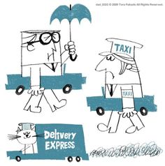 delivery.jpg (470×475) #blue #illustration #cartoon #black