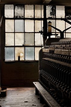 Tumblr #machine #glass #colored #machinery #photography #window #defunct #factory #dark
