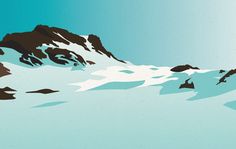 Scenery #mountain #snow #digital #illustration #scape #horizon #drawing