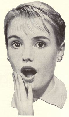 1959-(via File Photo) | Flickr - Photo Sharing! #shock #woman #girl #wow #advertising #vintage #advert #face #50s
