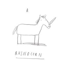 rhinocorn #unicorn #rhino #illustration #animal #funny #sketch