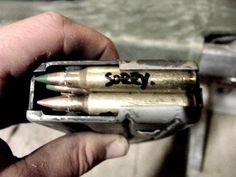 tumblr_mkor1lpvwF1qbpxtio2_500.jpg (JPEG Image, 480 × 360 pixels) #army #bullet #sorry #military