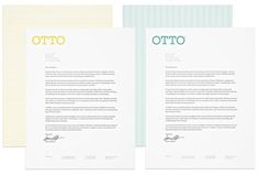 design work life » Elliott Walker: Otto #logo #layout #letterhead #graphic