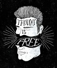 Thought is free by BMD Design #lettering #design #thinking #illustration #typography