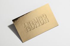 Honor #fashion #deboss #gold #invite #honor #hightide #hightidecreative #goldfoil