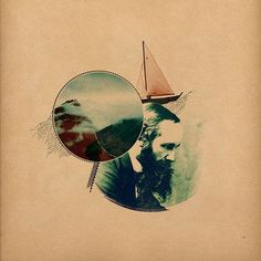 FFFFOUND! | the things that live in my head | Flickr - Photo Sharing! #photo #head #vintage #boat #circle #collage #waves