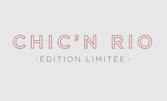 Chic in Rio logotype #dition #branding #rio #limit #cerise #brand #chic #luxe