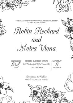 Flower Outline- Wedding Invitations #paperlust #weddinginvitation #weddinginspiration #flower #cards #paper #design #digitalcard