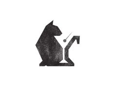 Dribbble - Black Cat Lounge by Jacob Weaver #negative space