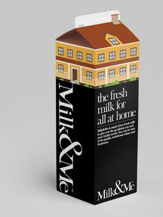 Milk & Me - Fresh #house #packaging #design #graphic #home #milk #carton