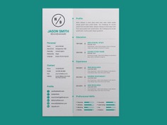 Free Personal Resume Template with Elegant Timeline Design