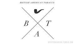 Hipster Branding #british #cross #pipe #tobacco #logo
