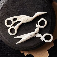 Handcrafted Walden Pond Bone Scissors #gadget #scissors