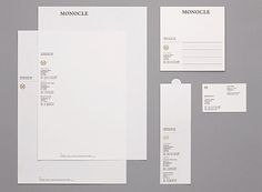 Typography / Monocle Stationary #heritage #white #stationary #classic #gold