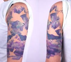 SKIN // AMANDA WACHOB #birds #tattoo #colorful #conceptual