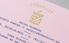 Anagrama | Checklist #stamp #printing #identity #logo #foil