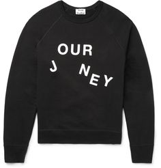 ACNE College Journey Loopback Cotton-Jersey Sweatshirt