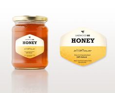 tumblr_m0n2rg4Cdl1roe0e7o1_500.jpg (500×405) #packaging #print #yellow #orange #bee #label #honey #typography