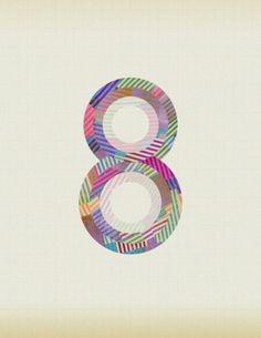 design work life » cataloging inspiration daily #lettering #design #colorful #number #type