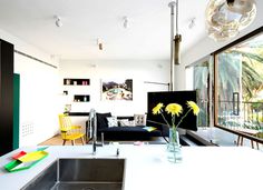 Functional Apartment Space in Tel Aviv With Cheerful Colors - #decor, #interior, #homedecor, home decor, interior design