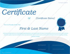 Award Certificate Template 144