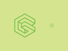 G is for Green #octahedron #minimal #logo #3d #cube
