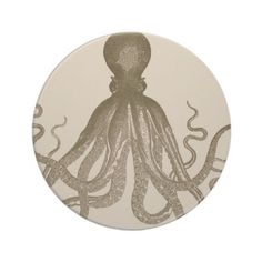 antique_octopus_coasters-p174011077544987138z7sd0_400.jpg (imagen JPEG, 400 × 400 píxeles) #like #coaster #octopus #kraken