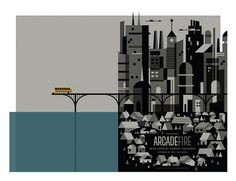 Arcade Fire concert poster by Invisible Creature #arcade #fire #poster #show #invisible #concert #creature