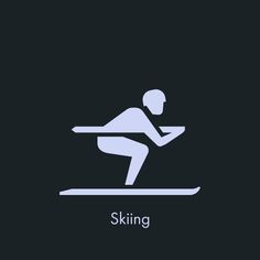 Skiing - Sports Icon Design by Sascha Elmers #icon #iconic #iconography #picto #pictogram #symbol #sport #sports #olympic #athlete #sportsma