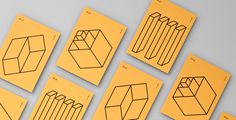 delve branding logo minimal corporate design by moniker featured mindsparkle mag yellow print business card geometry geometric icon lines bl